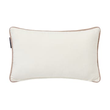 Ski resort økologisk bomuld twill pude 30x50 cm - White-Dark blue - Lexington