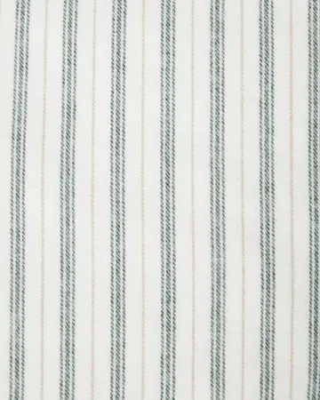 Stripe cotton flannel pudebetræk - White-green-beige, 50x60 cm - Lexington