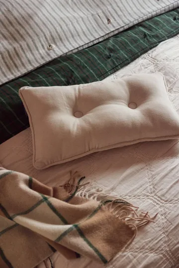 Stripe cotton flannel sengesæt - White-green-beige, 50x60 cm/150x210 cm - Lexington