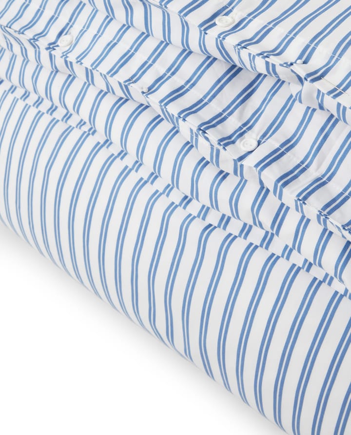 Striped Cotton Poplin dynebetræk 150x210 cm - Blå - Lexington