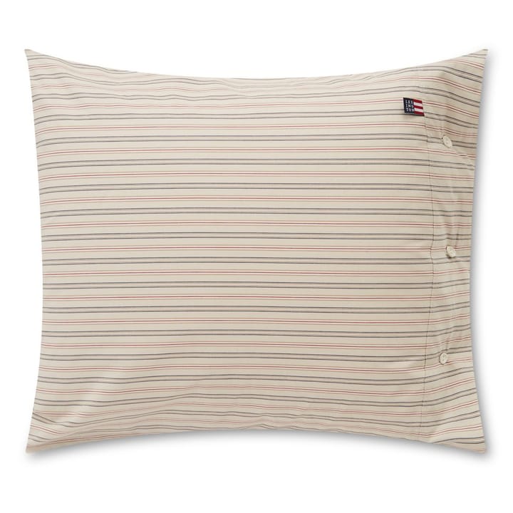 Striped Cotton Poplin pudebetræk 50x60 cm - Light beige/Multi - Lexington
