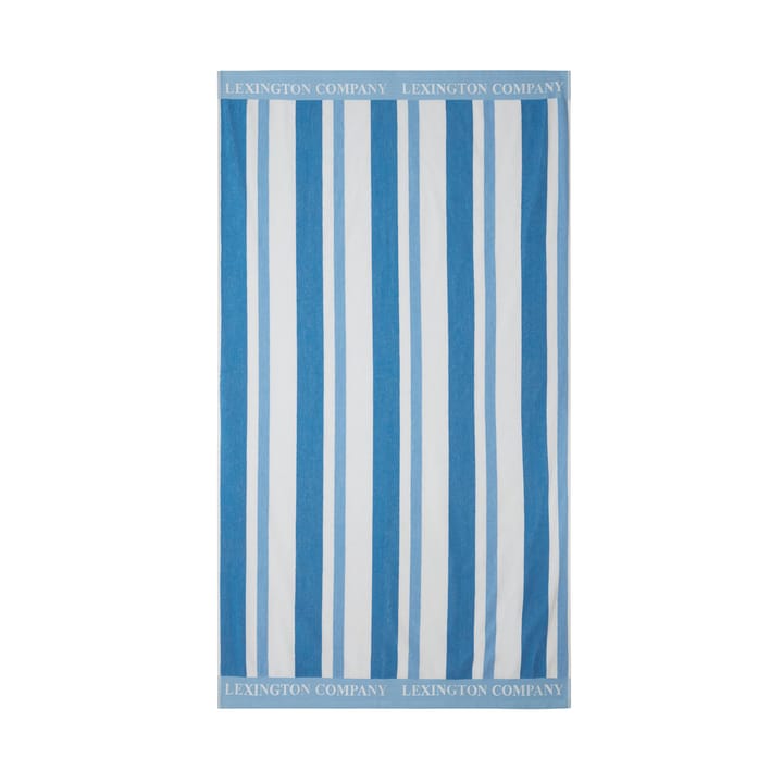 Striped Cotton Terry strandhåndklæde 100x180 cm - Blue - Lexington