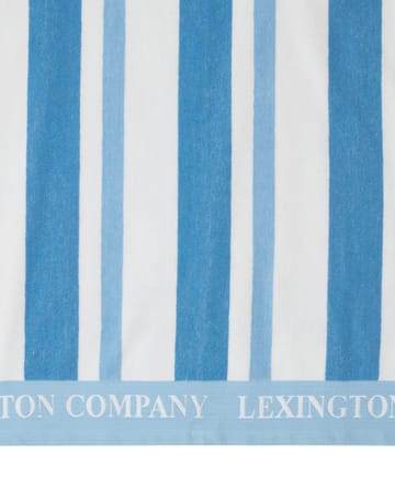 Striped Cotton Terry strandhåndklæde 100x180 cm - Blue - Lexington