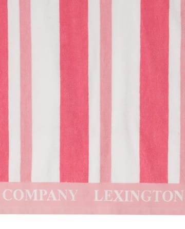 Striped Cotton Terry strandhåndklæde 100x180 cm - Cerise - Lexington