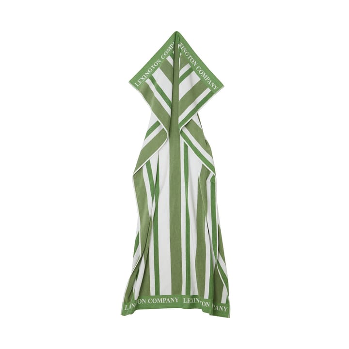 Striped Cotton Terry strandhåndklæde 100x180 cm - Green - Lexington