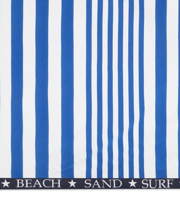 Striped Family strandhåndklæde 200x180 cm - Blå/Hvid - Lexington