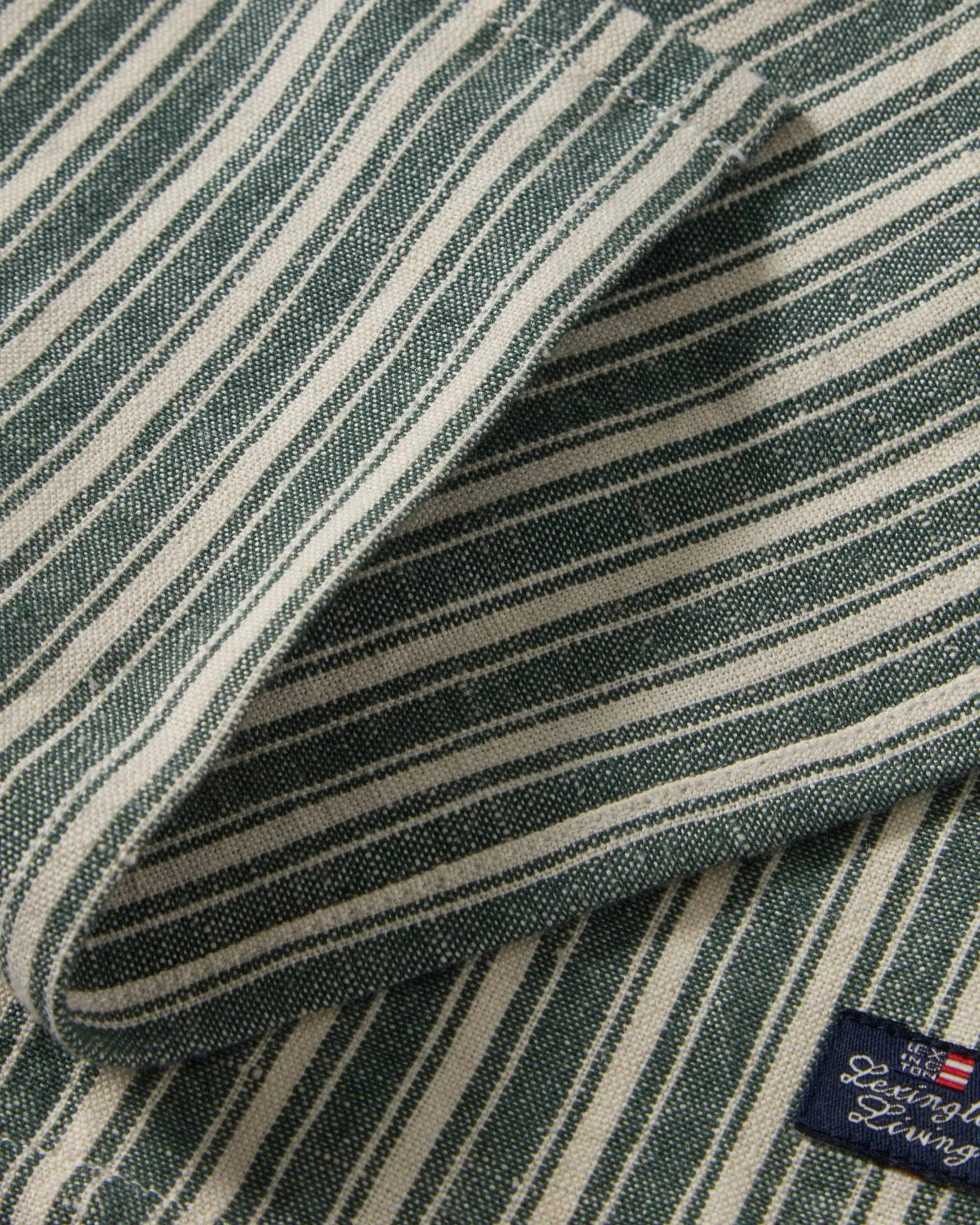 Striped linnedservietter, Green-light beige, 50x50 cm Lexington