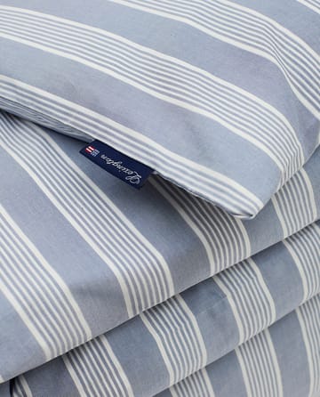 Striped Lyocell Cotton dynebetræk 150x210 cm - Blue/White - Lexington