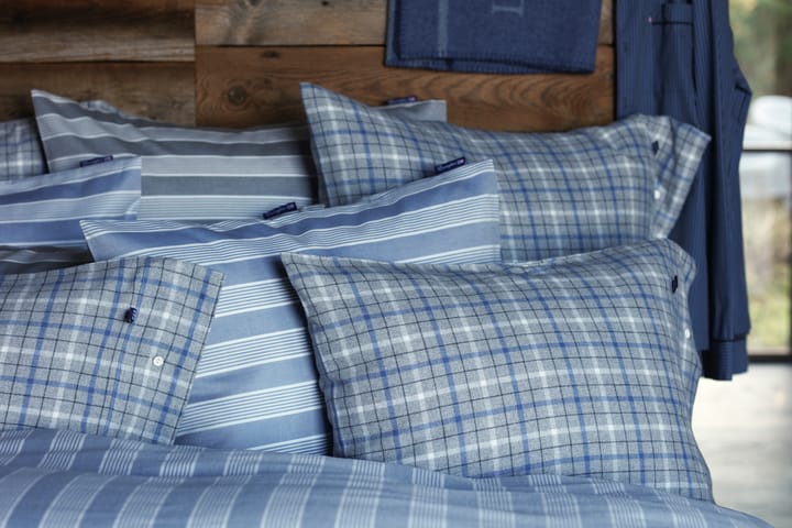 Striped Lyocell Cotton dynebetræk 150x210 cm, Blue/White Lexington