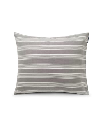 Striped Lyocell Cotton pudebetræk 50x60 cm - Gray/White - Lexington