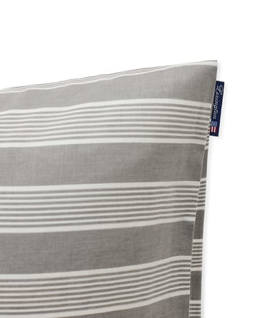 Striped Lyocell Cotton pudebetræk 50x60 cm - Gray/White - Lexington