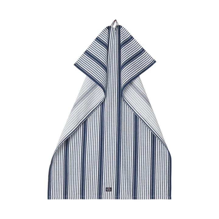 Striped org Cotton viskestykke 50x70 cm - Navy - Lexington