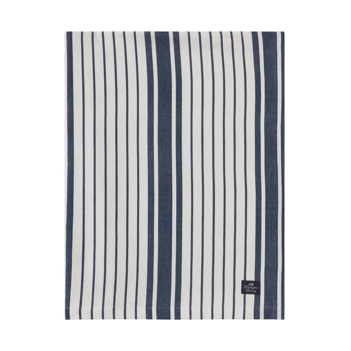 Striped Organic Cotton borddug 150x250 cm - Navy - Lexington