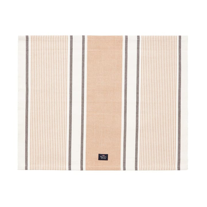 Striped Organic Cotton dækkeserviet 40x50 cm - Beige - Lexington