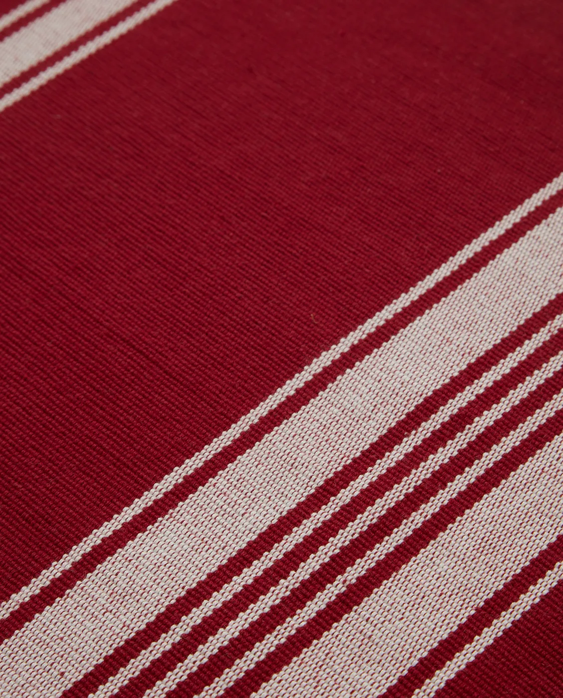 Striped Organic Cotton Rip dækkeserviet 40x50 cm, Red/White Lexington