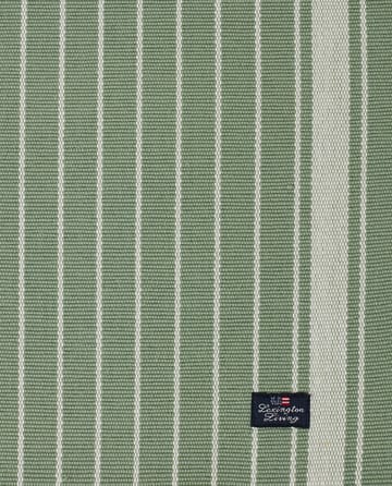Striped Organic Cotton Rips dækkeserviet 50x250 cm - Green/White - Lexington