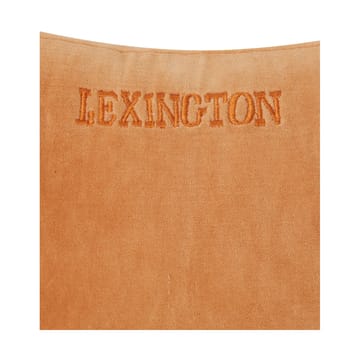 Striped Organic Cotton Velvet pude 30x40 cm - Mustard/Light beige - Lexington