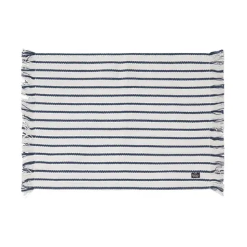 Striped Recycled Cotton dækkeserviet 40x50 - Navy - Lexington