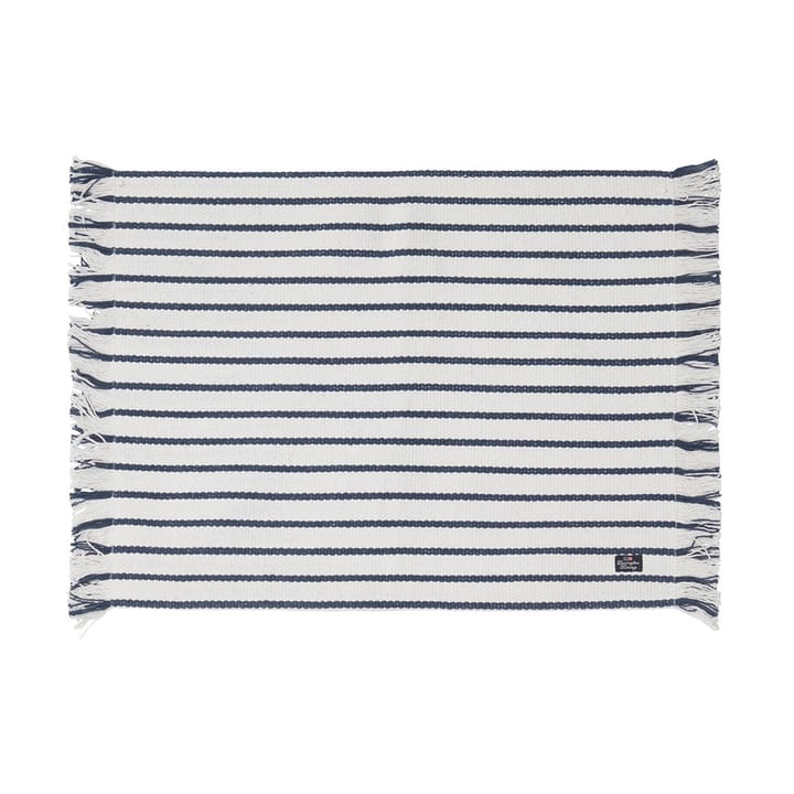 Striped Recycled Cotton dækkeserviet 40x50 - Navy - Lexington