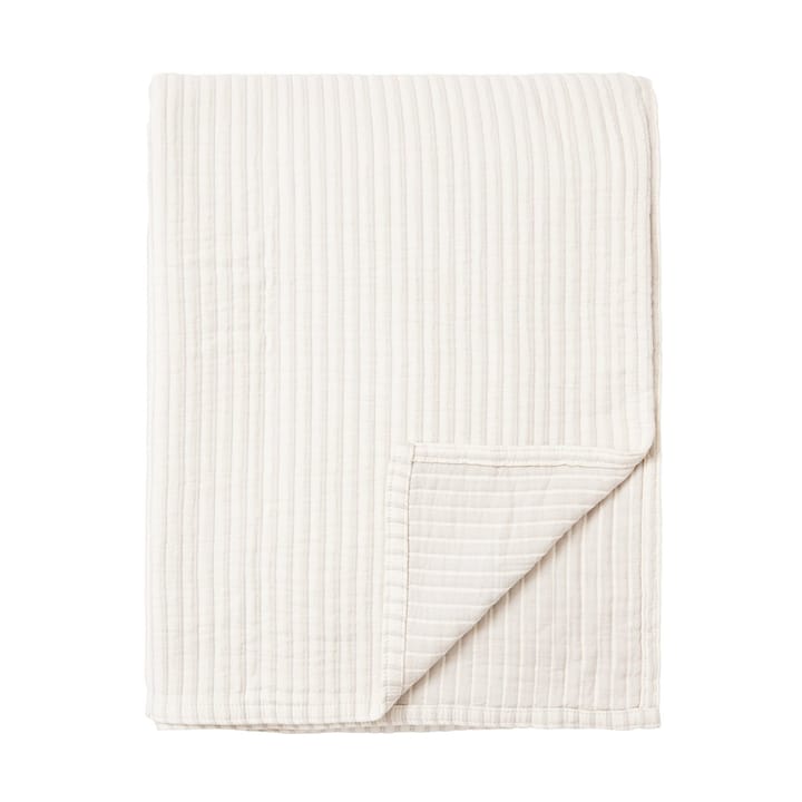 Striped Reversable Organic Cotton sengetæppe 260x240 cm, Off white Lexington