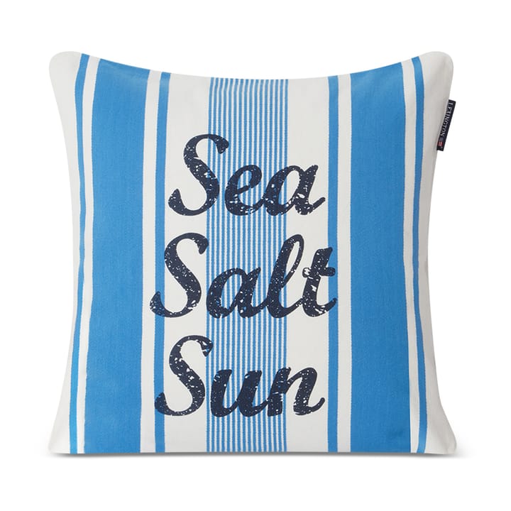 Striped Sea Salt Sun pudebetræk 50x50 cm - Blå/Hvid - Lexington