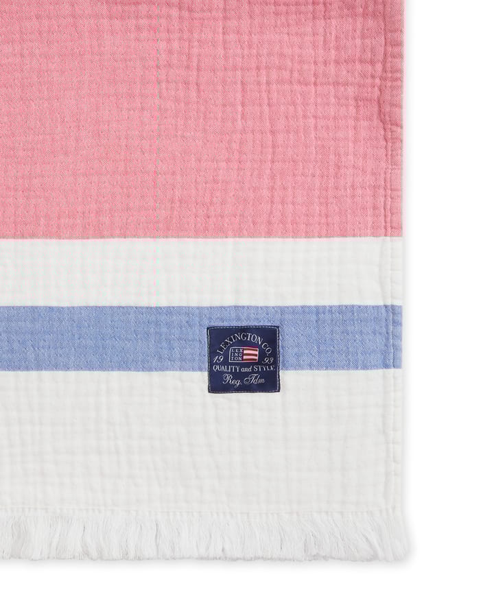 Striped vaflet bomuldsplaid 130x170 cm, Multi Lexington