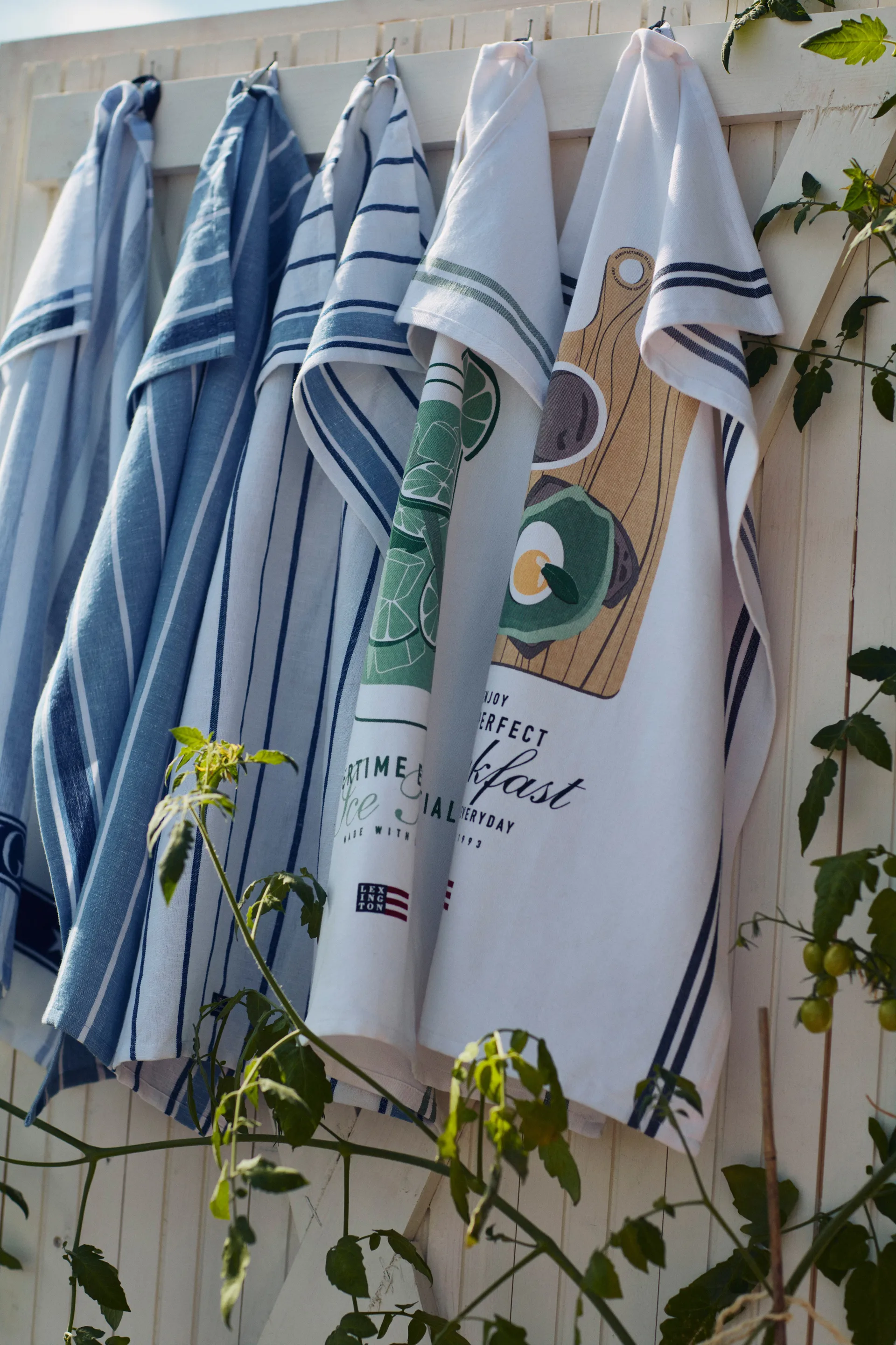 Stripes viskestykke 50x70 cm 70-pak, White/Blue Lexington