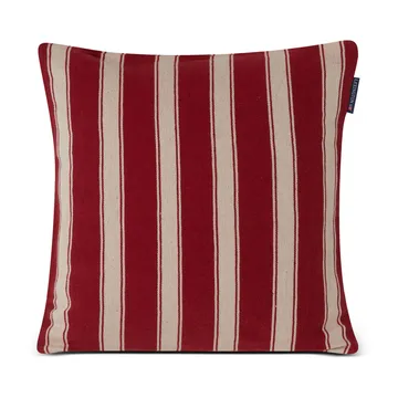 Structure Striped Linen Cotton pudebetræk 50x50 cm - Rød/Beige - Lexington