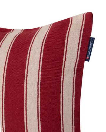 Structure Striped Linen Cotton pudebetræk 50x50 cm - Rød/Beige - Lexington