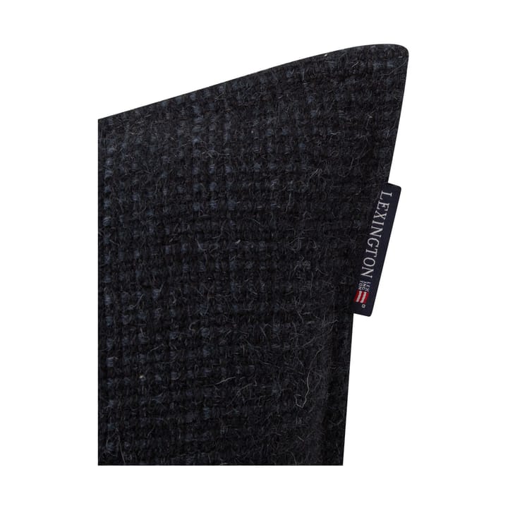 Structured Wool Cotton mix pudebetræk 50x50 cm - Dark gray - Lexington
