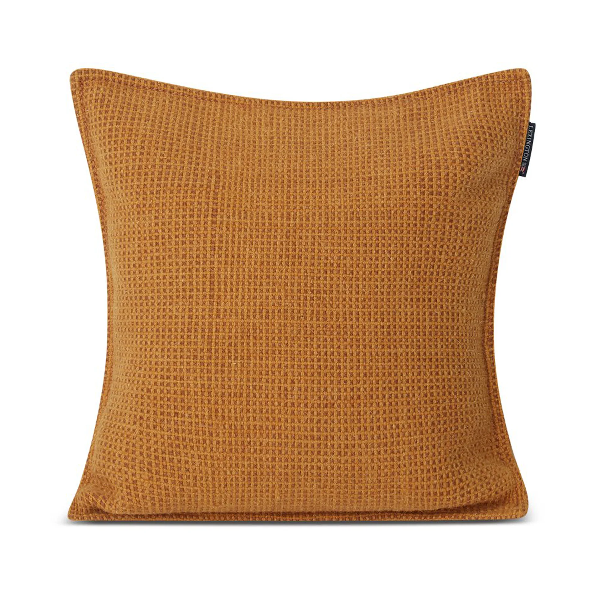 Structured Wool Cotton mix pudebetræk 50x50 cm, Mustard Lexington