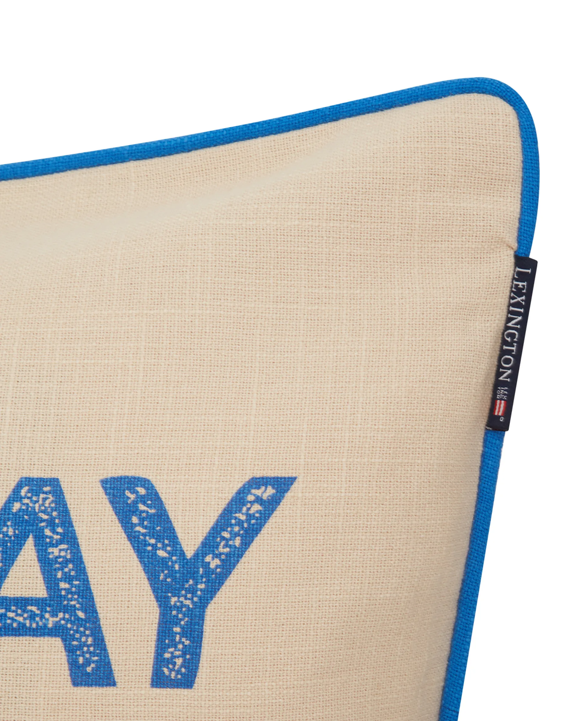 Sunday Funday Printed pudebetræk 50x50 cm, Beige/Blå/Lyserød Lexington