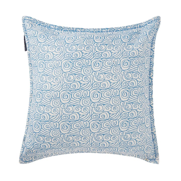 Waves Printed Linen/Cotton pudebetræk 50x50 cm, White Lexington