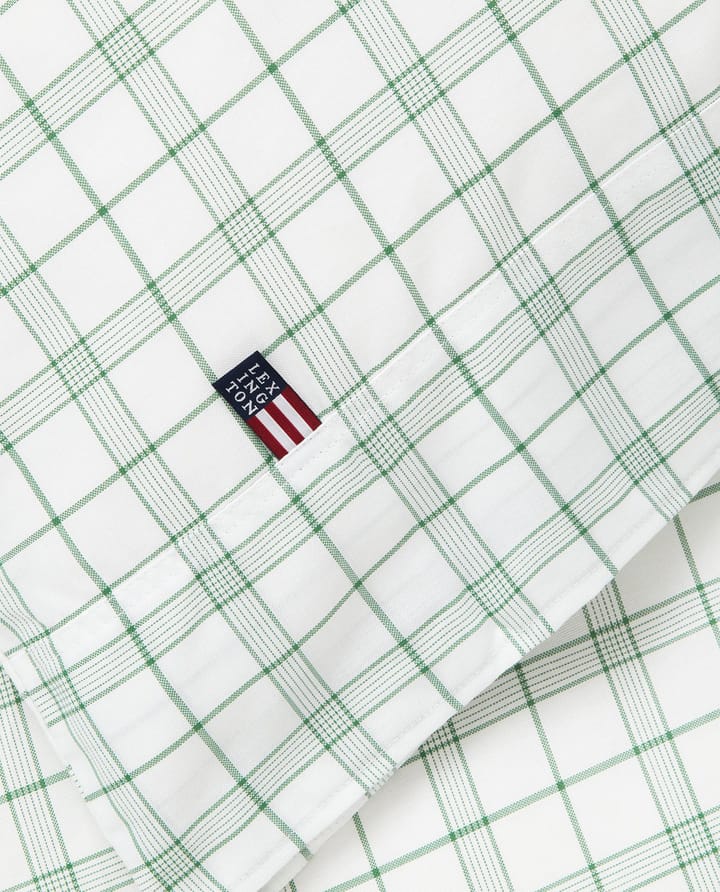 White/Green Checked Lyocell/Cotton sengetøjssæt, 50x60 cm, 220x220 cm Lexington