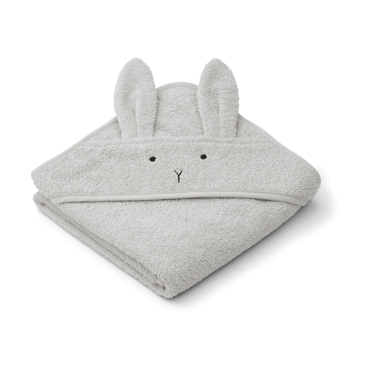 Albert badekåbe håndklæde med hætte 70x70 cm - Rabbit dumbo grey - Liewood