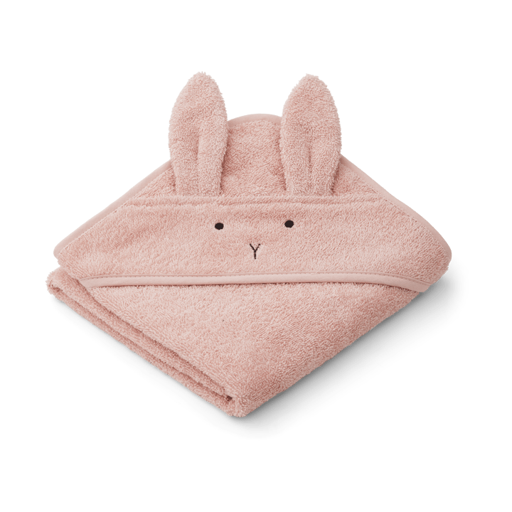 Albert badekåbe håndklæde med hætte 70x70 cm - Rabbit rose - Liewood