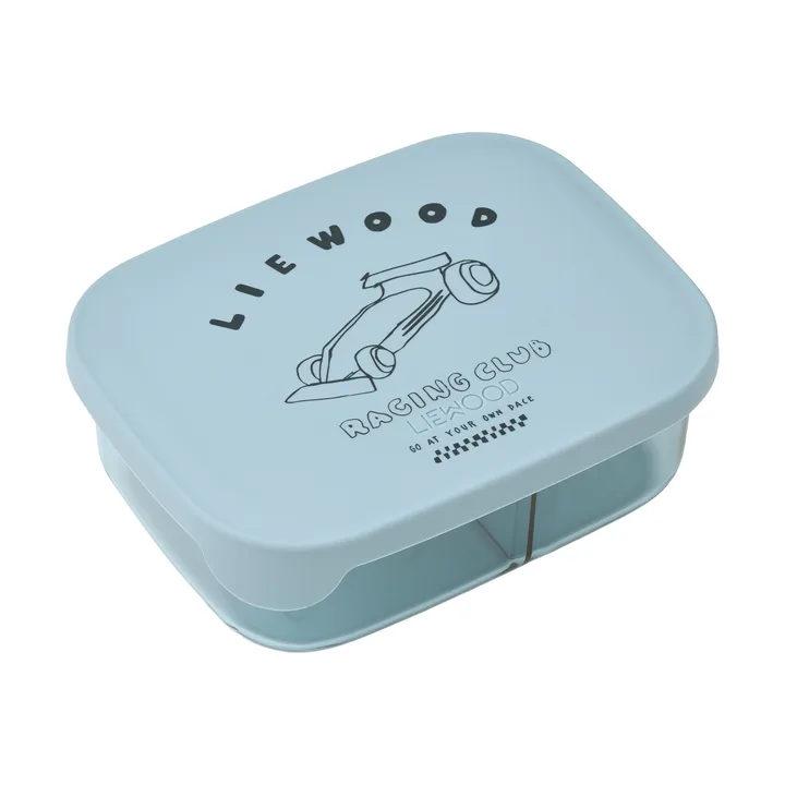 Arthur Tritan madkasse 13,5x17 cm - Race cars-Beach blue - Liewood