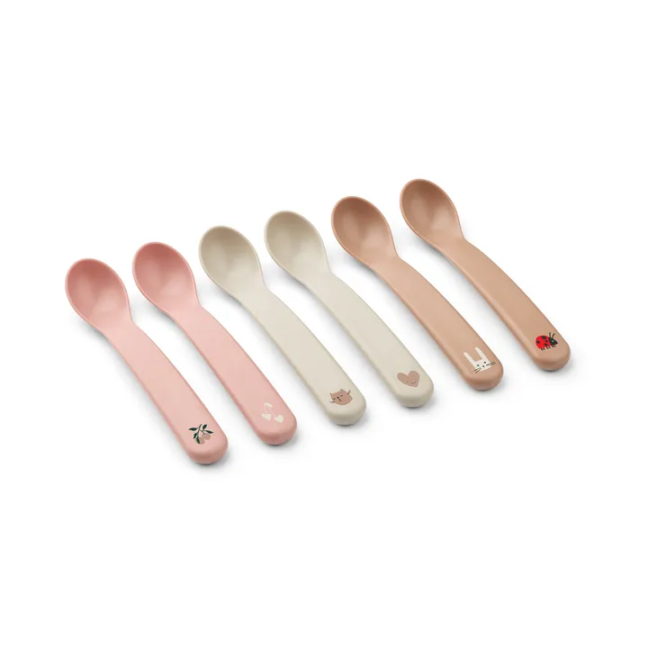 Auste ske 6-pak - Rose Blush Mix - Liewood