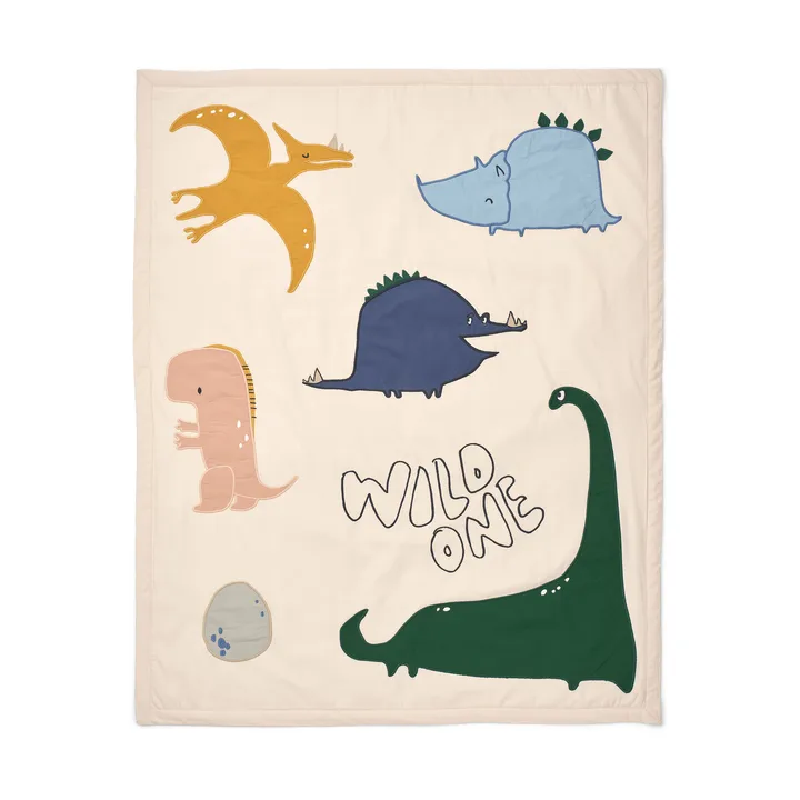 Bob plaid - Dino roar-Sandy, 80x100 cm - Liewood