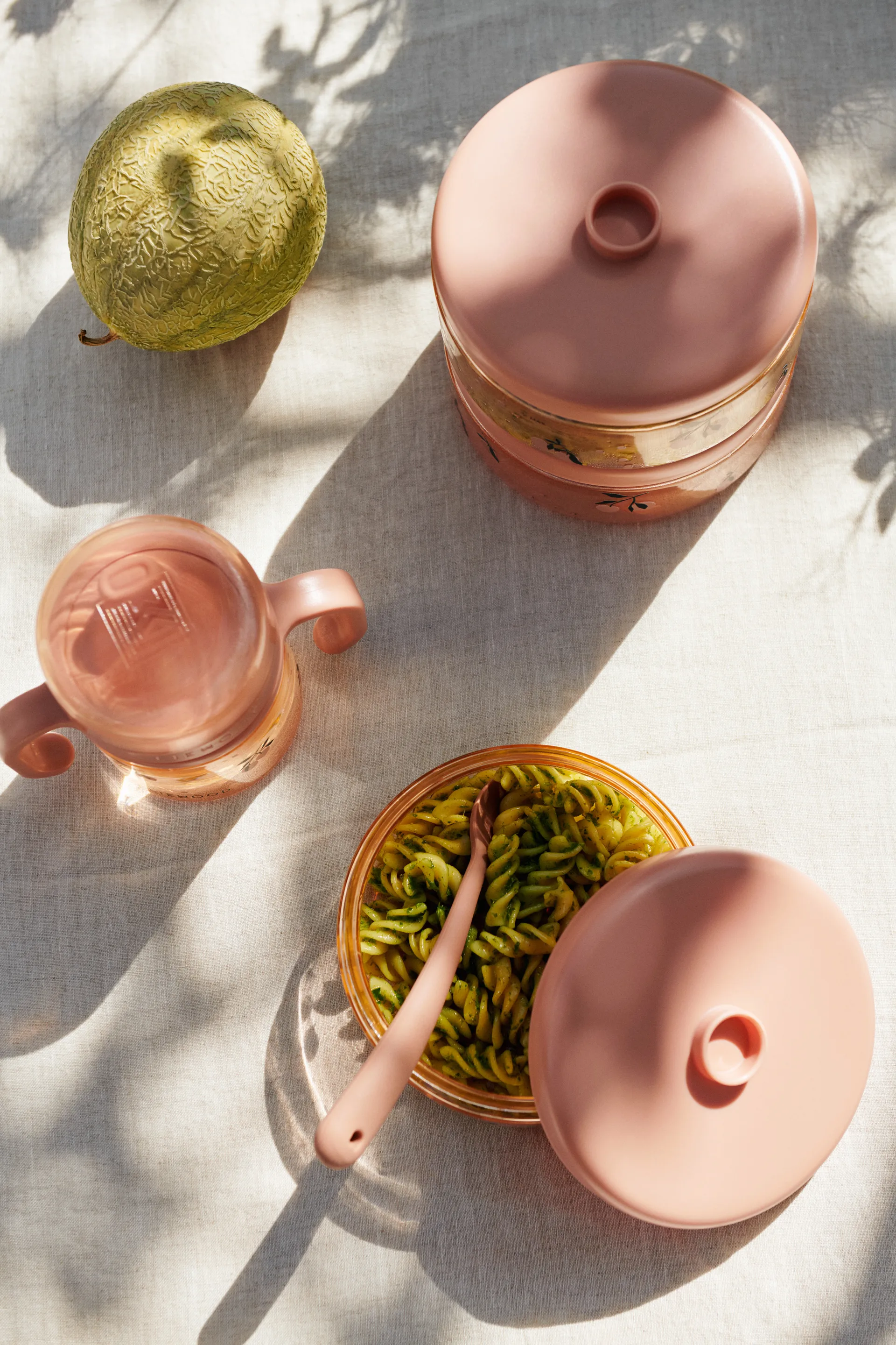 Dominique babymadsglas 500 ml 4-pak, Peach-sea shell Liewood