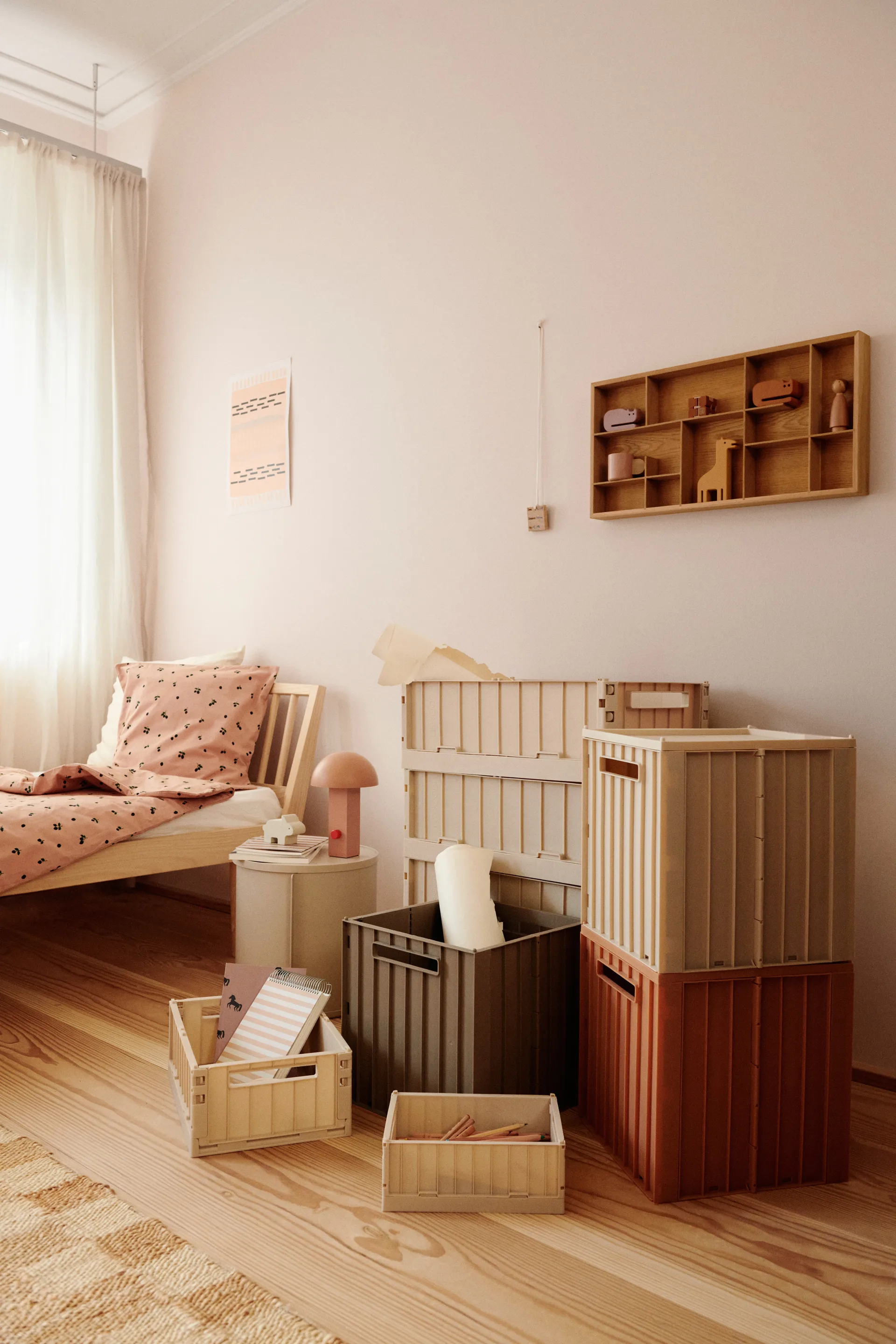 Elijah opbevaringsboks med låg 31x31 cm, Oat Liewood