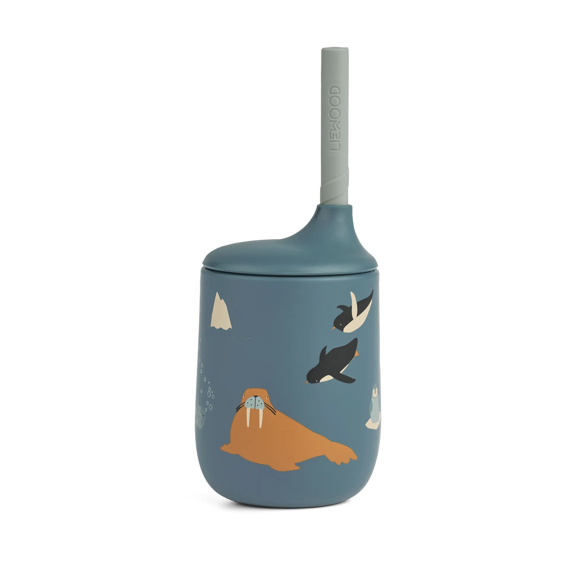 Ellis printed sippy cup tudkop med sugerør 23 cl, Arctic Sea-Ocean view Liewood
