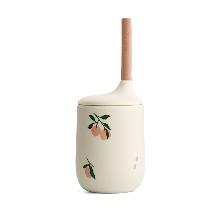 Ellis printed sippy cup tudkop med sugerør 23 cl - Peach-Sea shell mix - Liewood