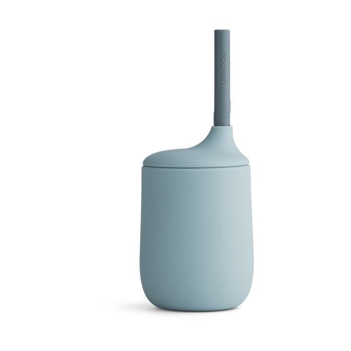 Ellis sippy cup tudkop med sugerør 23 cl - Sea blue-blue wave mix - Liewood