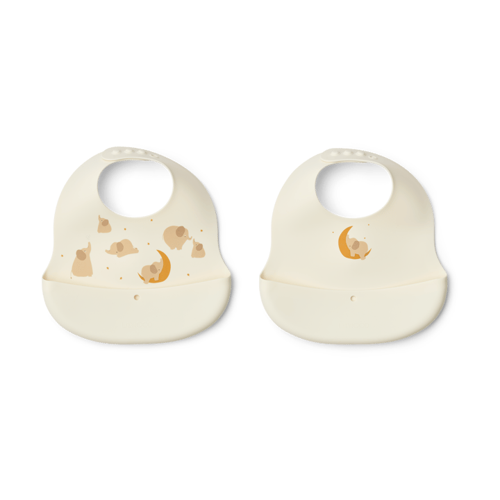 Ember printet hagesmæk 2 dele - Elephant-Creme de la creme - Liewood