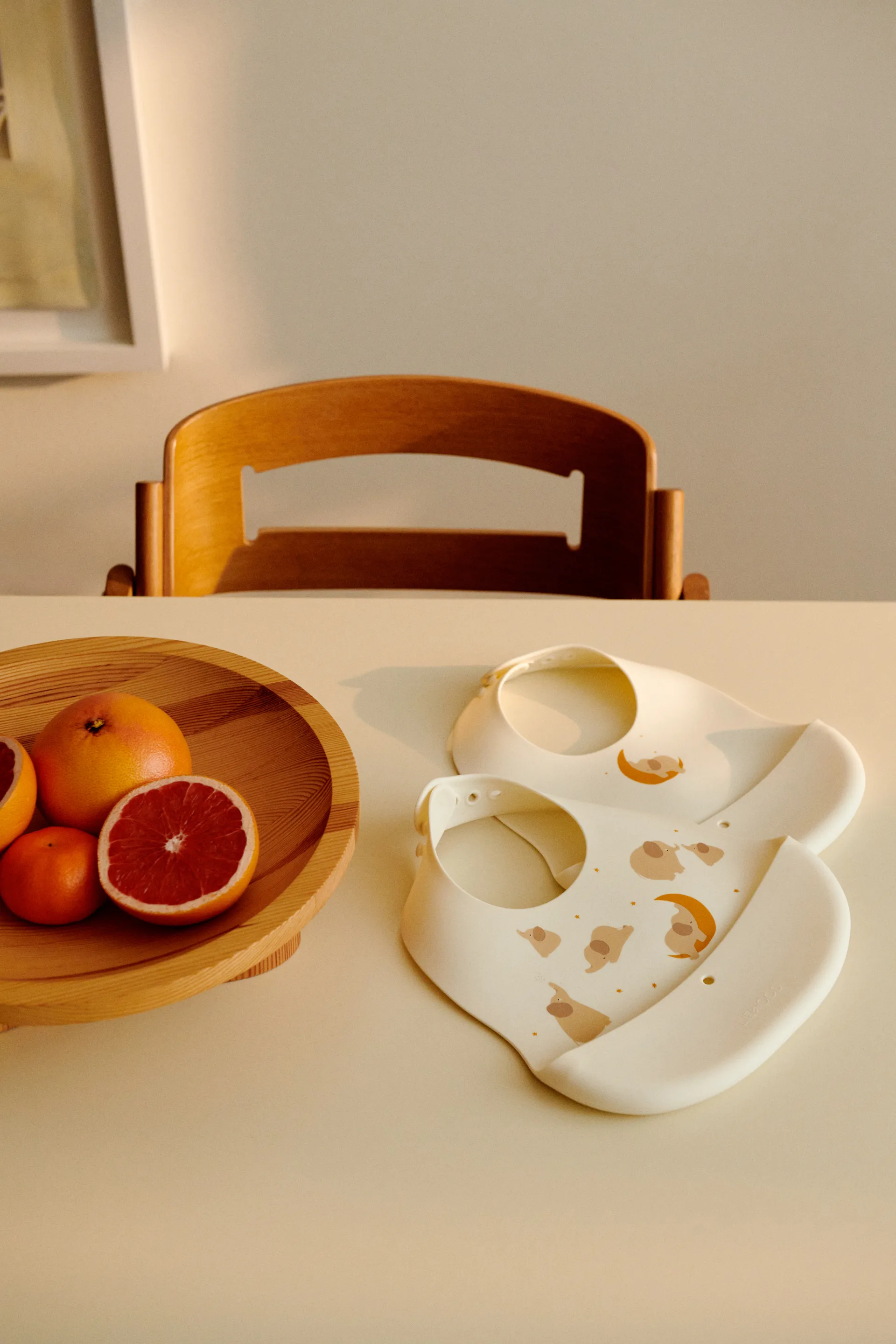 Ember printet hagesmæk 2 dele, Elephant-Creme de la creme Liewood