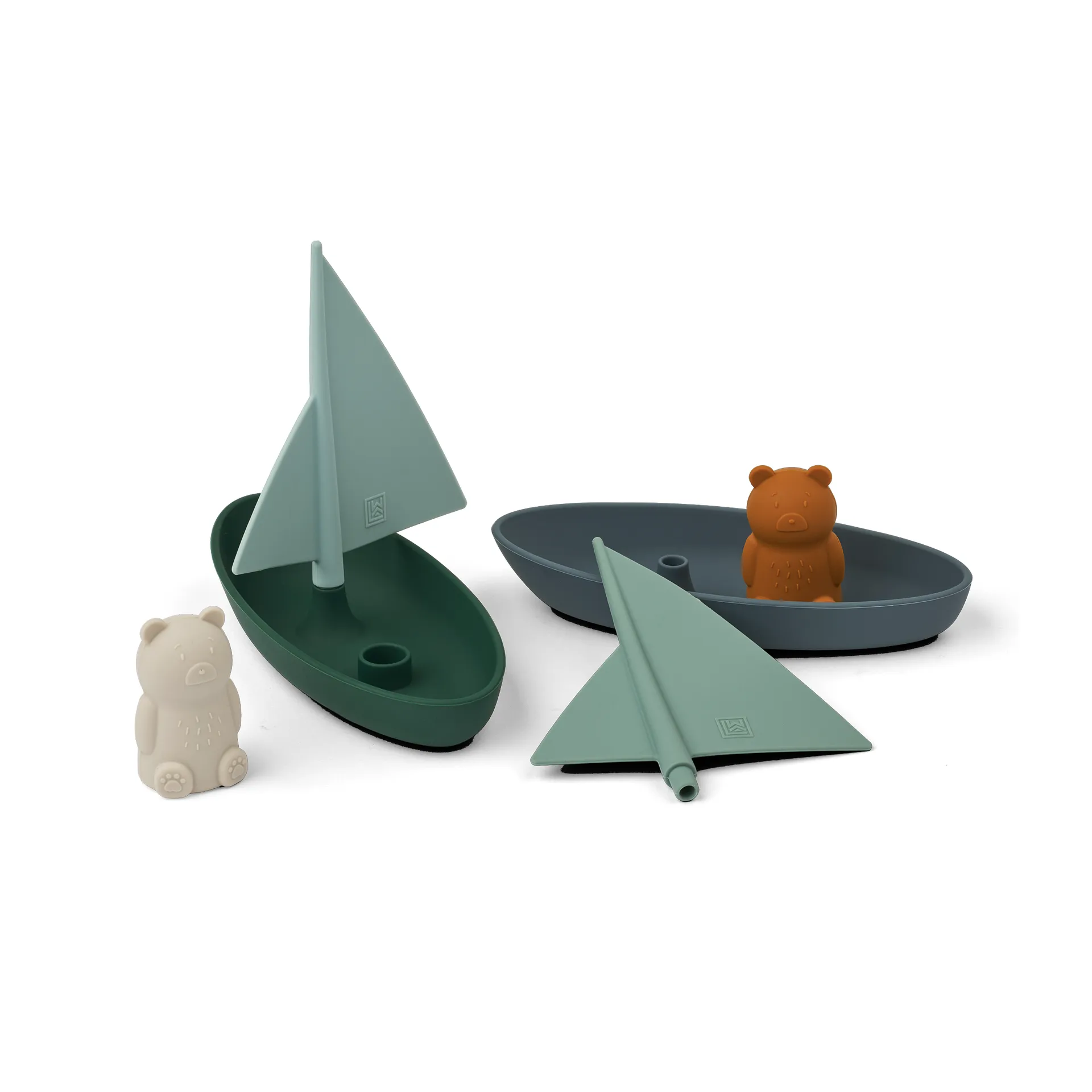 Ensley badelegetøj både 2 dele, Whale blue multi mix Liewood