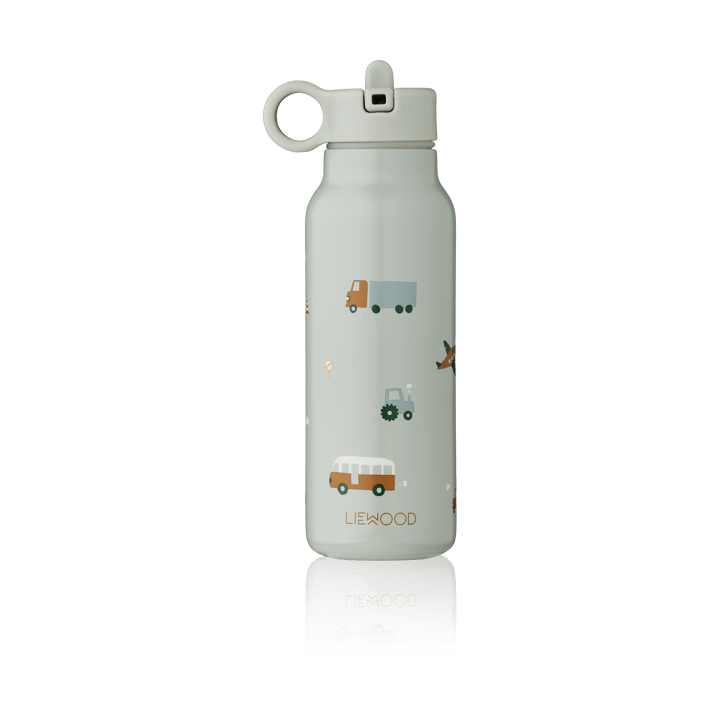 Falk vandflaske 35 cl - Vehicles-dove blue mix - Liewood