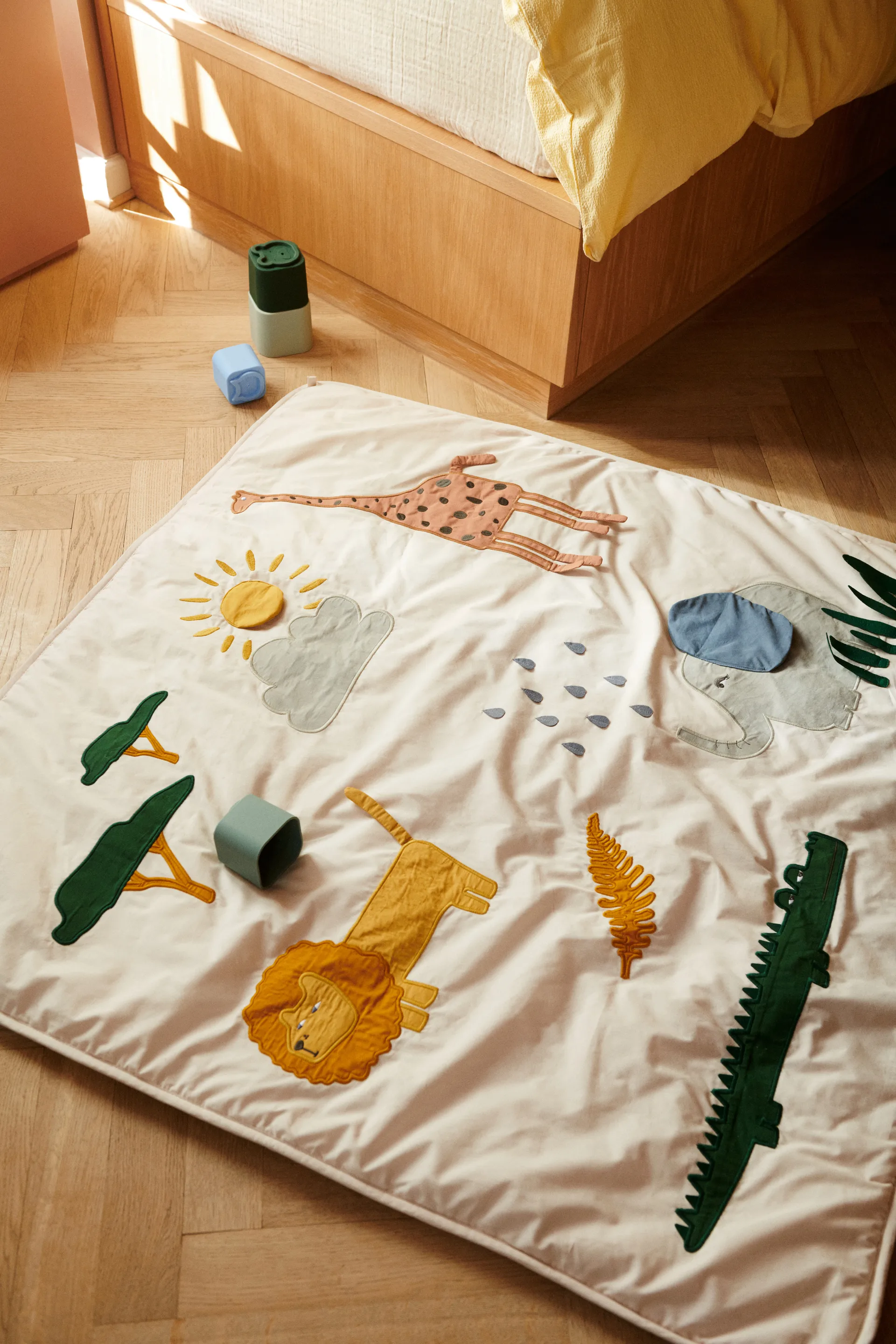 Glenn tæppe 110x110 cm, Safari sandy mix Liewood