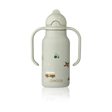 Kimmie vandflaske 25 cl - Vehicles-Dove blue - Liewood